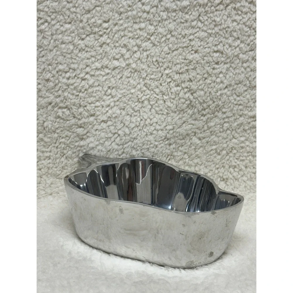 Holland Boone Polished Pewter Pepper‎ Shape Bowl Silver Tone Vintage